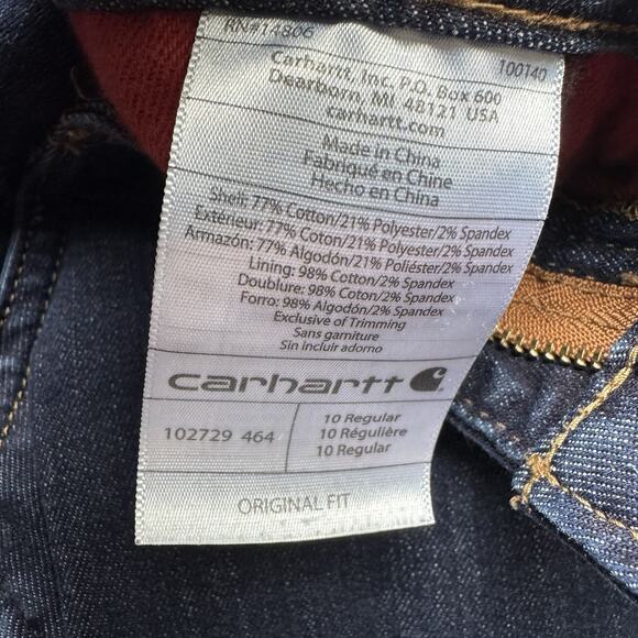 Carhartt Jeans Women's 10 Blue Original Fit Straight Leg Jeans Cowgirl Ranch - Picture 5 of 7